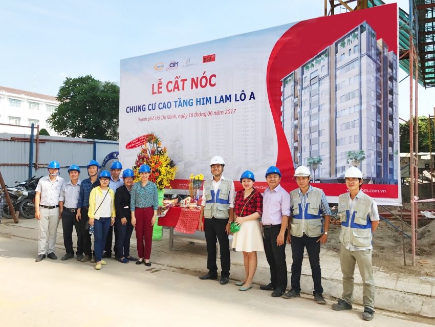 LỄ CẤT NÓC CHUNG CƯ CAO TẦNG HIM LAM LÔ A