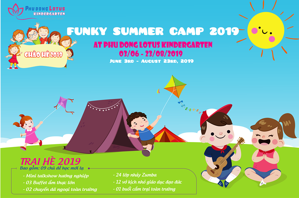 CÙNG THAM GIA FUNKY SUMMER CAMP VỚI PHÚ ĐÔNG LOTUS KINDERGARTEN