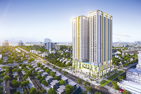 Phối cảnh khu căn hộ cao cấp Phú Đông Premier.