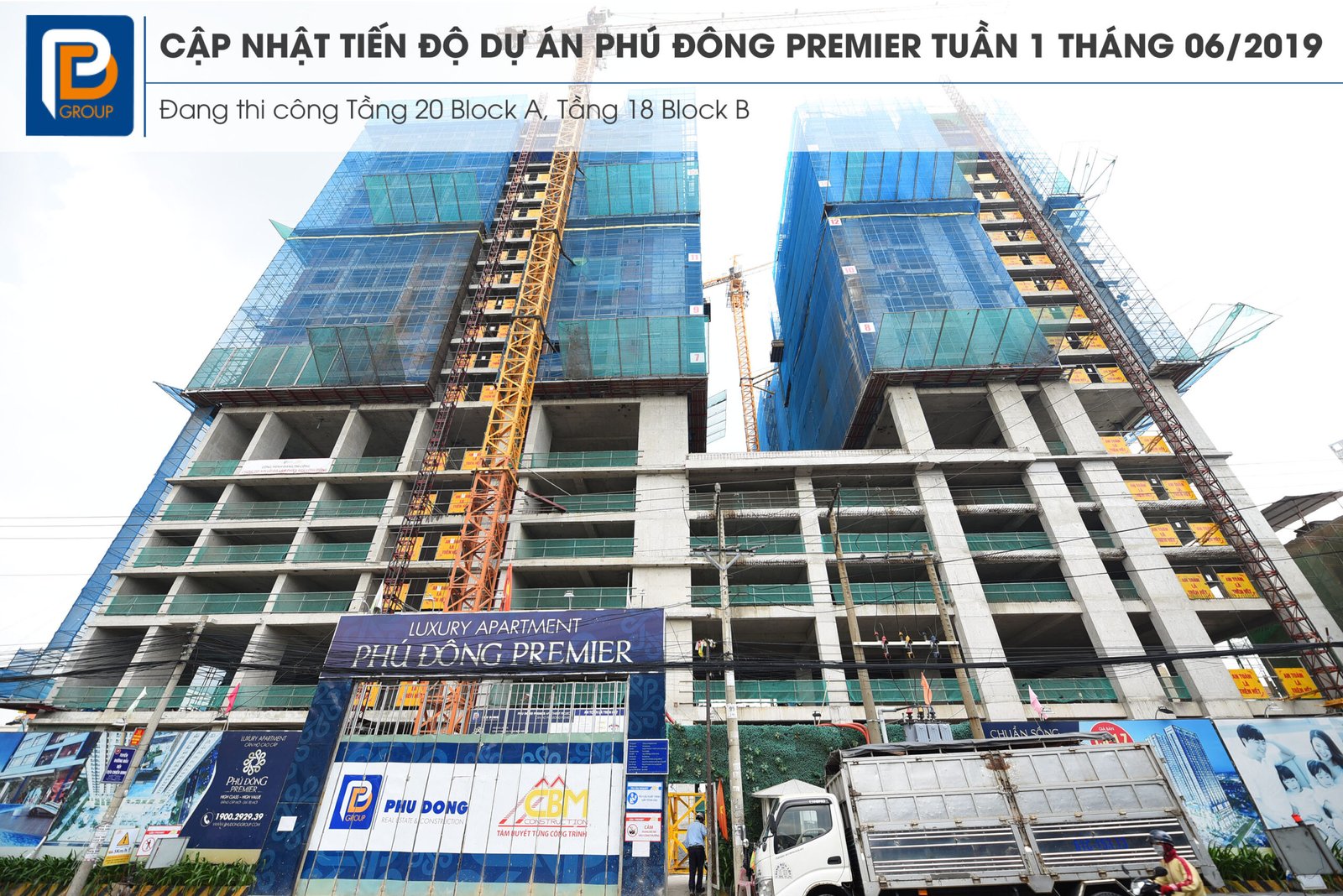 Tiến độ dự án Phú Đông Premier Tuần 01 tháng 06/2019