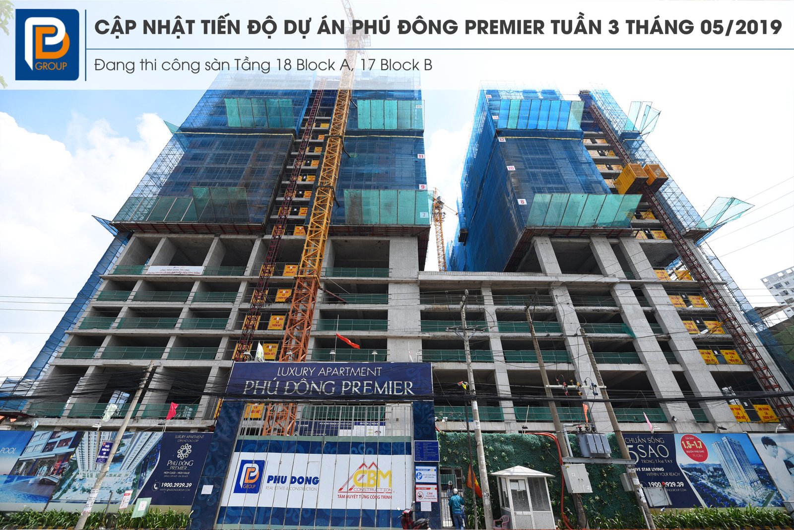 Tiến độ dự án Phú Đông Premier Tuần 03 tháng 05/2019