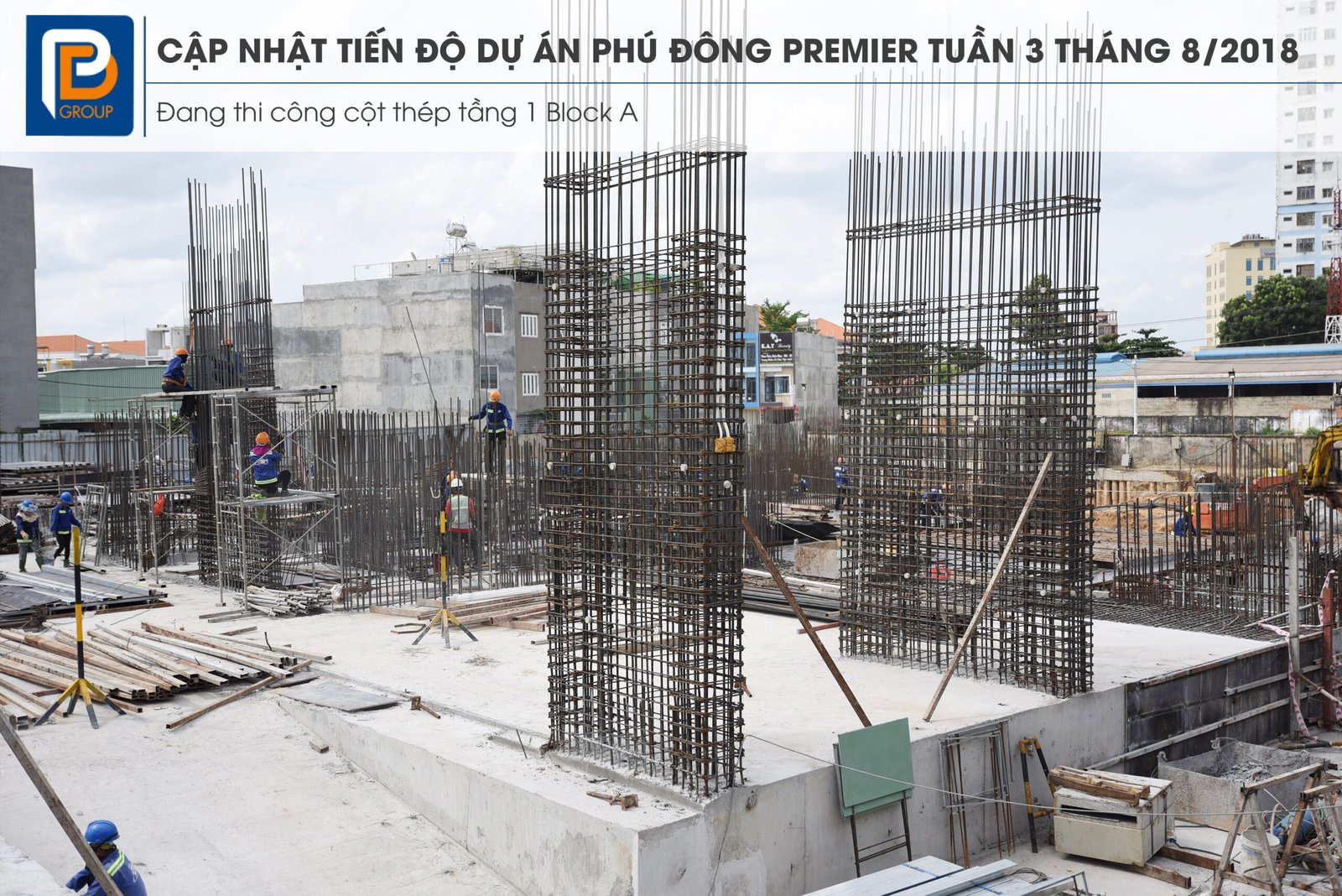 Tiến độ dự án Phú Đông Premier Tuần 04 tháng 08/2018