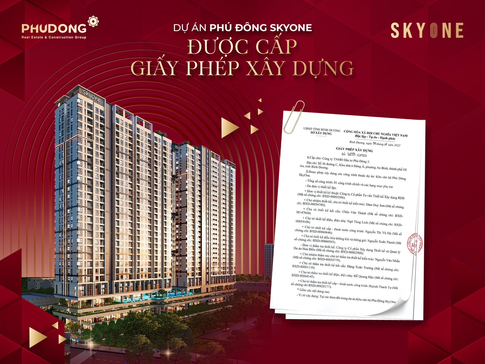 PHÚ ĐÔNG GROUP CHÍNH THỨC ĐƯỢC CẤP GIẤY PHÉP XÂY DỰNG DỰ ÁN PHÚ ĐÔNG SKYONE